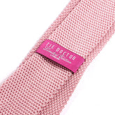 Pink Pointed Silk Knitted Tie 7cm - Tie Doctor
